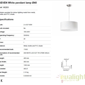 Lustra design modern 40 SEVEN 68283 47022 universul-luminii.ro
