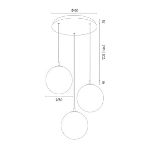 Lustra design modern cu 3 pendule Paloma 226452 universul-luminii.ro