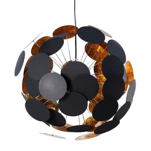 Lustra design modern Infinity negru/ auriu A-36226 VC