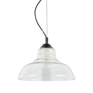 Lustra diametru 28cm, din sticla suflata manual, BISTRO SP1 PLATE 112336