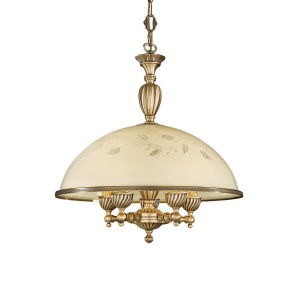 Lustra din alama cu sticla decorata design italian D-48cm 6208 101652 universul-luminii.ro