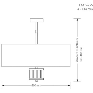 Lustra eleganta design modern EMPOLI KMOD EMP-ZWD-4 87252 universul-luminii.ro