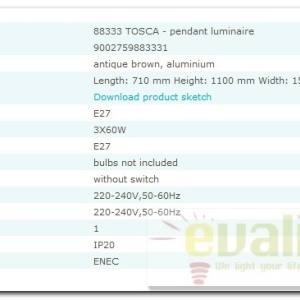 Lustra eleganta Tosca 88333 EL 68772 universul-luminii.ro