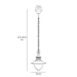 Lustra exterior IP44 realizata manual din alama Amalfi - Img 5