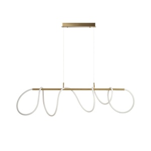 Lustra LED 3-STEP suspendata moderna ZIGZAG auriu