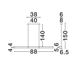 Lustra LED 3000K suspendata design liniar PHEME nickel satinat - Img 8