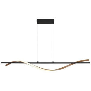 Lustra LED aluminiu cu efect de lemn WATKINS 250102 universul-luminii.ro