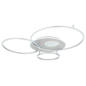 Lustra LED aplicata cu telecomanda INVERTINA argintiu - Img 6
