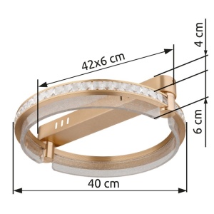 Lustra LED aplicata design circular cu telecomanda BLONDIE D-40cm - Img 10