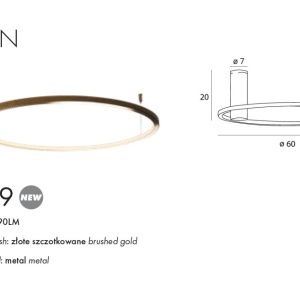 Lustra LED aplicata design circular Queen 60cm 239152 universul-luminii.ro