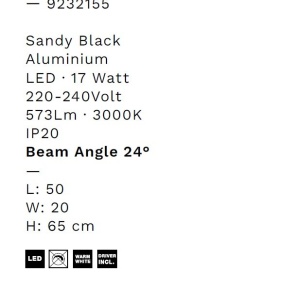Lustra LED aplicata design minimalist STILVI 17W negru - Img 7