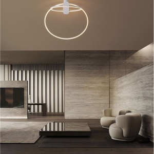 Lustra LED aplicata design modern minimalist KIKLOS alb - Img 2
