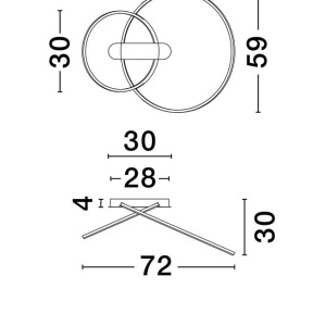Lustra LED aplicata design modern minimalist KIKLOS alb - Img 8