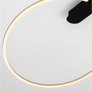Lustra LED aplicata design modern minimalist KIKLOS auriu/negru - Img 5
