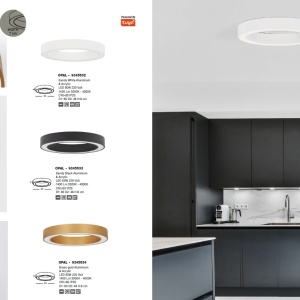 Lustra LED aplicata design modern OPAL 50W aurie - Img 7