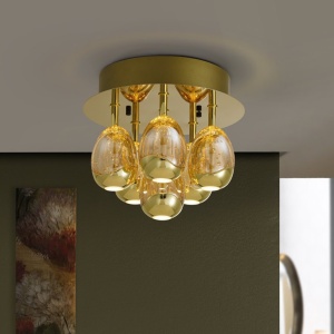 Lustra LED aplicata design modern Rocio aurie 153342 universul-luminii.ro