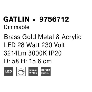 Lustra LED aplicata design ultra-modern GATLIN 28W - Img 7