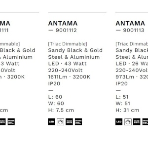 Lustra LED aplicata stil modern minimalist ANTAMA - Img 6