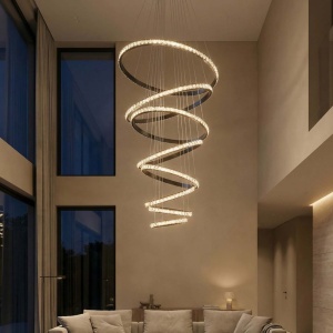 Lustra LED casa scarii design circular AZALEA 3-STEP DIMM