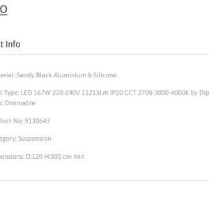 Lustra LED CCT, Design Circular, 120cm, Negru, Maelo NVL-9130643 170492 universul-luminii.ro