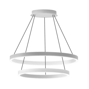 Lustra LED circulara cu 2 inele 80/60cm CRISEIDE, alb, negru sau auriu 146562 universul-luminii.ro