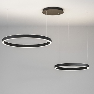 Lustra LED circulara cu 2 inele 80/60cm CRISEIDE, alb, negru sau auriu 146582 universul-luminii.ro