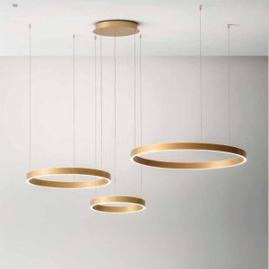 Lustra LED circulara cu 3 inele 80/60/40cm CRISEIDE, alb, negru sau auriu 227332 universul-luminii.ro