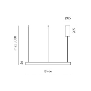 Lustra LED circulara diametru 96,6cm CRISEIDE, alb, negru sau auriu 227252 universul-luminii.ro