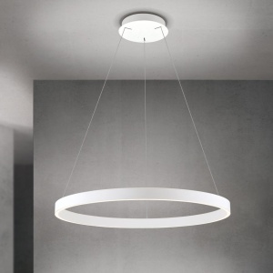 Lustra LED circulara iluminat sus si jos KOLK alb 80cm - Img 2