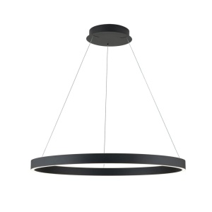 Lustra LED circulara iluminat sus si jos KOLK negru 80cm