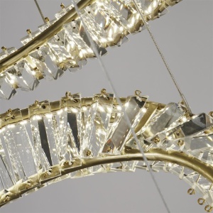 Lustra LED cristal design lux circular Tier 2 147552 universul-luminii.ro