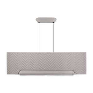 Lustra LED cu panou acustic ECHO gri deschis