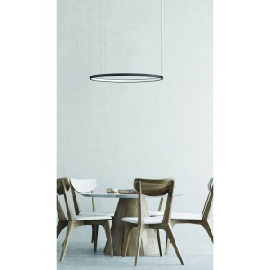 Lustra LED cu telecomanda design circular AGNES 58 DIMM CCT SWITCH BK 61412 universul-luminii.ro