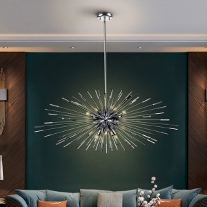 Lustra LED cu telecomanda design ultra-modern Evasion crom SV-381628D 75142 universul-luminii.ro