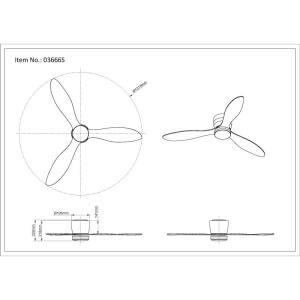 Lustra LED cu ventilator si telecomanda ARMANDO negru 03666S GL 247032 universul-luminii.ro