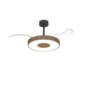 Lustra LED cu ventilator si telecomanda COIN M nuc/negru - Img 2