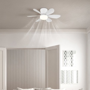 Lustra LED cu Ventilator si telecomanda DELORES alb