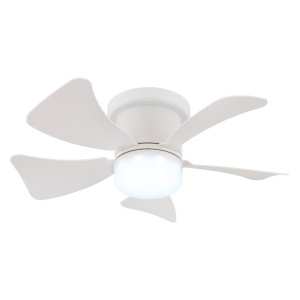 Lustra LED cu ventilator si telecomanda HINES alb 40cm, 03609W GL 171912 universul-luminii.ro