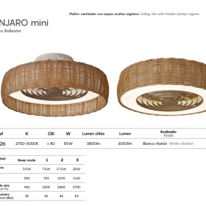 Lustra LED cu Ventilator si telecomanda, IP44, KILIMANJARO MINI MA-8226 172362 universul-luminii.ro