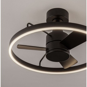 Lustra LED cu ventilator si telecomanda LUNAIR negru - Img 5