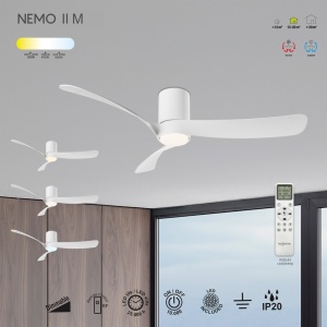 Lustra LED cu ventilator si telecomanda NEMO II M alb - Img 4