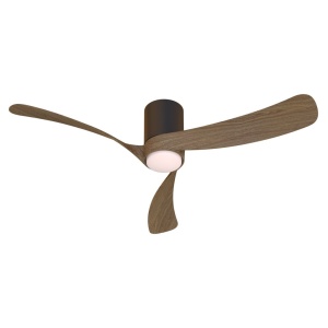 Lustra LED cu ventilator si telecomanda NEMO II M negru/nuc - Img 3