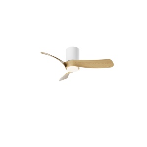 Lustra LED cu Ventilator si telecomanda NEMO II XS alb/lemn - Img 5
