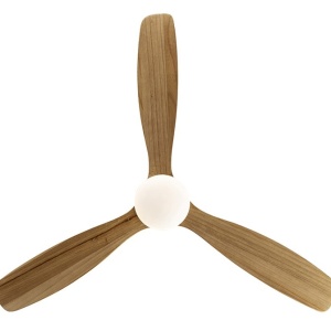 Lustra LED cu Ventilator si telecomanda Siroco D-132cm alb/lemn - Img 7