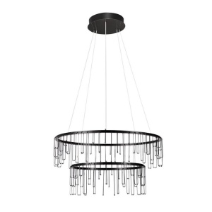 Lustra LED design ambiental deosebit Stellar 65cm, negru