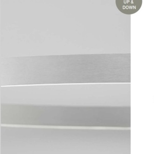 Lustra LED design circular cu iluminat sus si jos ELOWEN argintiu, diametru 80cm - Img 2