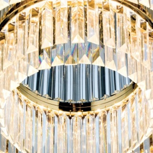 Lustra LED design LUX PRISM 55cm, 24K gold plated 84952 universul-luminii.ro