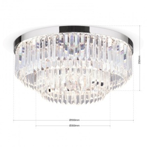 Lustra LED design LUX PRISM 55cm, chrome 197322 universul-luminii.ro