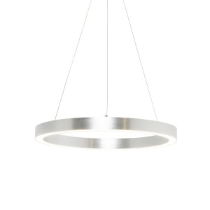 Lustra LED design modern circular CARLO argintiu, diametru 40cm - Img 4
