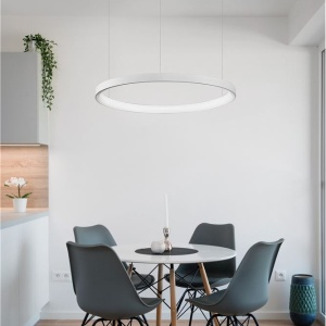Lustra LED design modern circular PERTINO alba 38W NVL-9853681 75932 universul-luminii.ro